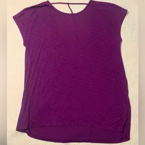 Purple top with open back